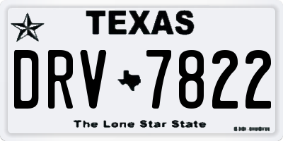 TX license plate DRV7822