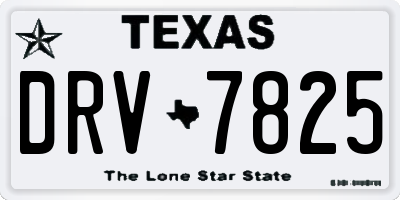 TX license plate DRV7825