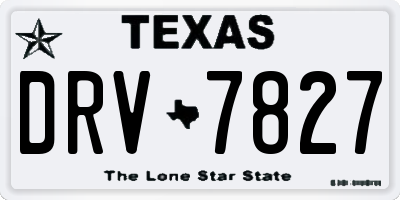 TX license plate DRV7827