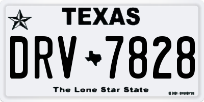 TX license plate DRV7828