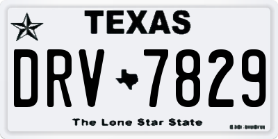 TX license plate DRV7829