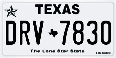 TX license plate DRV7830