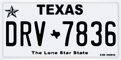 TX license plate DRV7836