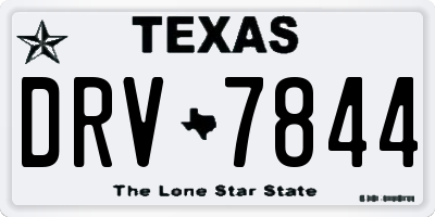 TX license plate DRV7844