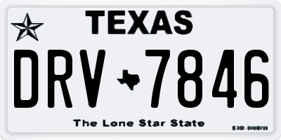 TX license plate DRV7846