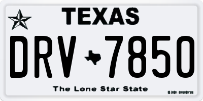 TX license plate DRV7850