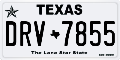 TX license plate DRV7855