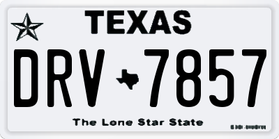 TX license plate DRV7857