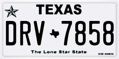 TX license plate DRV7858