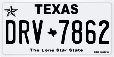 TX license plate DRV7862