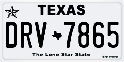 TX license plate DRV7865
