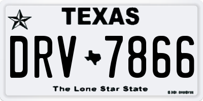 TX license plate DRV7866