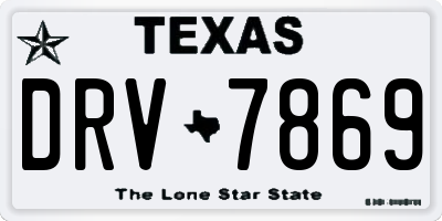 TX license plate DRV7869