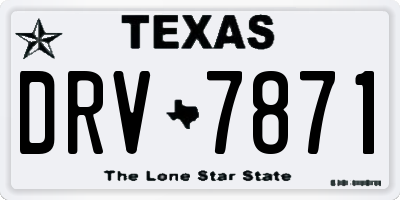 TX license plate DRV7871