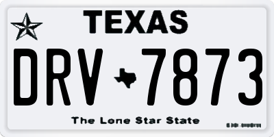 TX license plate DRV7873