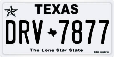 TX license plate DRV7877