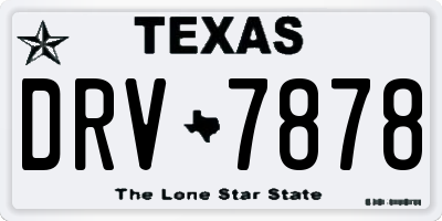 TX license plate DRV7878