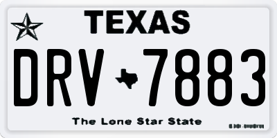 TX license plate DRV7883