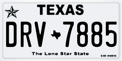 TX license plate DRV7885