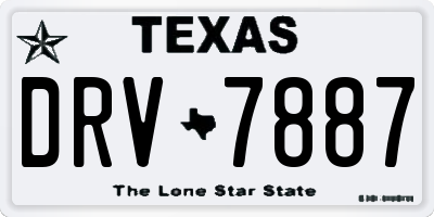 TX license plate DRV7887