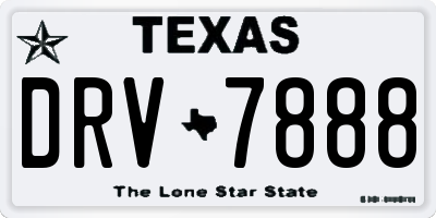 TX license plate DRV7888