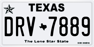 TX license plate DRV7889