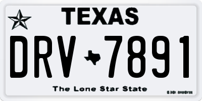 TX license plate DRV7891