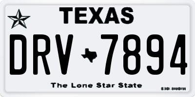 TX license plate DRV7894