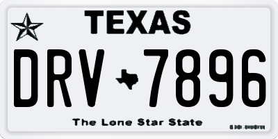 TX license plate DRV7896