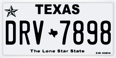 TX license plate DRV7898