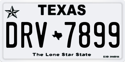 TX license plate DRV7899