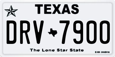 TX license plate DRV7900