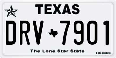 TX license plate DRV7901