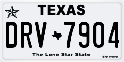 TX license plate DRV7904