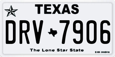 TX license plate DRV7906