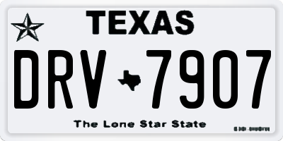 TX license plate DRV7907