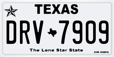 TX license plate DRV7909