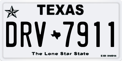 TX license plate DRV7911