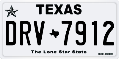 TX license plate DRV7912