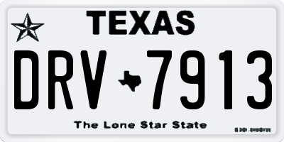 TX license plate DRV7913