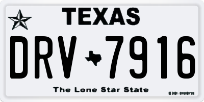 TX license plate DRV7916