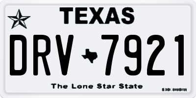 TX license plate DRV7921