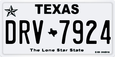 TX license plate DRV7924