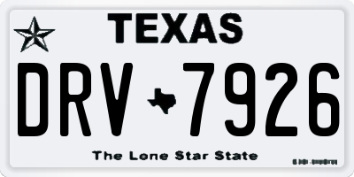 TX license plate DRV7926