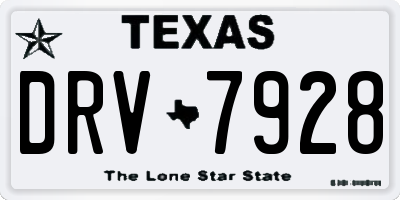 TX license plate DRV7928