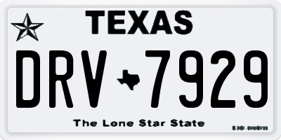 TX license plate DRV7929