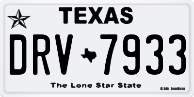 TX license plate DRV7933