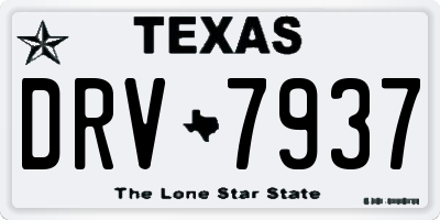 TX license plate DRV7937