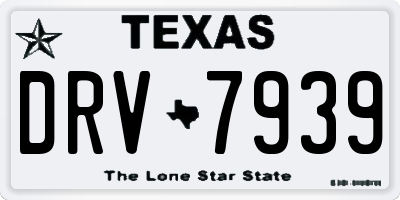 TX license plate DRV7939