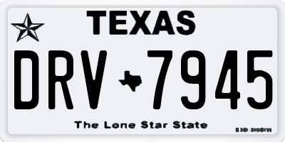 TX license plate DRV7945